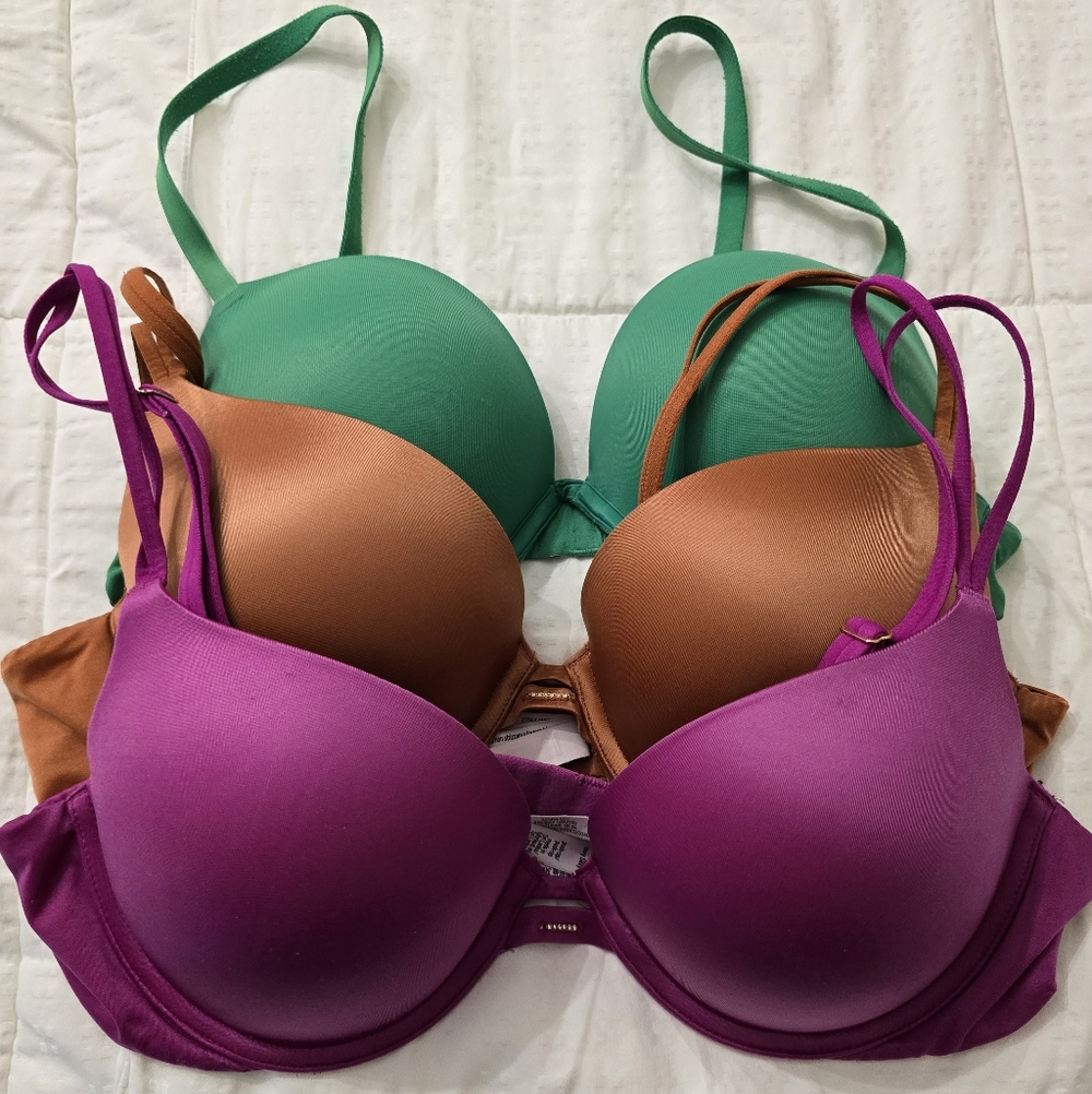 Victoria's Secret BODY by Victoria Push Up Wired Bras 38B Set Of 3